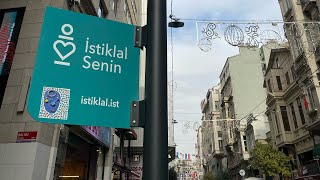 🇹🇷Istiklal Caddesi - днём и вечером толпы людей (видео от 6.10.2022г.)#istanbul #istiklal