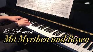 Mit Myrthen und Rosen, in A Major, Karaoke, Accompaniment, for low voice, Schumann