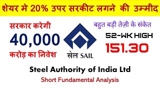 SAIL SHARE FUNDAMENTAL ANALYSIS | Steel Authority of India Ltd | SAIL share news today