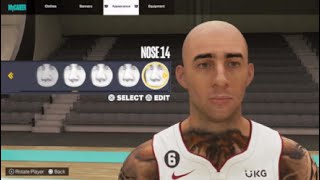 Alex Caruso face creation on NBA2K23 Next Gen