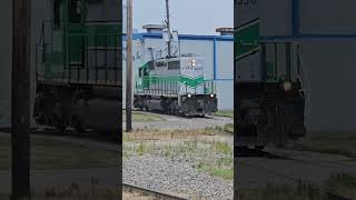 W&LE #6350 returns from spotting cars at Plastipak Packaging, Medina Ohio 7-23-24