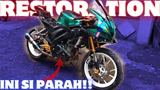 RESTORASI YAMAHA R15V3 YANG HAMPIR TERBENGKALAI‼️