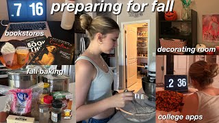 PRODUCTIVE FALL VLOG | decorating room, fall baking, bookstores