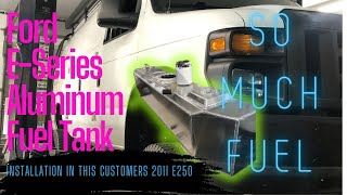 Ford E-Series 4x4 Camper Van Gets a Custom aluminum fuel tank. #fordvan #campervan