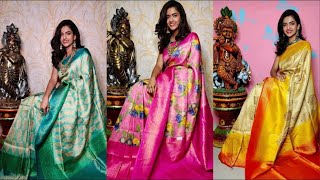 Light Weight Soft Banaras Silk Sarees With Digital Kalamkari Printing Saree And Multi Color Borders.