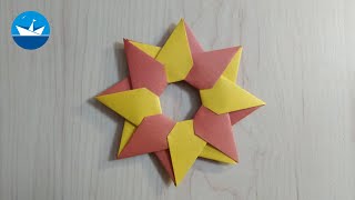 Восьмиугольная звезда из бумаги/Paper octagonal star/Оригами