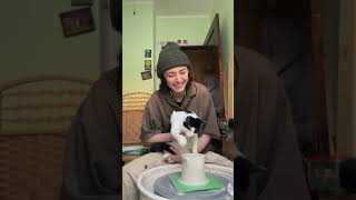 Cat Helps Make Pottery—Adorable and Messy!