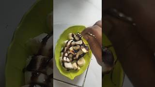 kids eating tricks🤤 kids food banana and chocolate🍌🍫#viral#food#short #shortvideo#banana chocolate