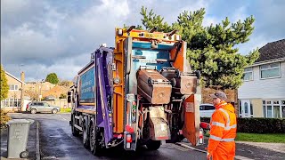 The A Team!! Dennis Elite 6 Bin lorry on Garden Waste, OVZ