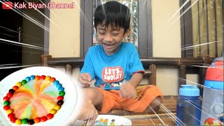 Fun Experiment !!! Melting Rainbow Candy | Chacha Pelangi Kak Biyan Vlog