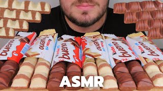 ASMR KINDER CHOCOLATE CANDY BARS MUKBANG *Kinder Bueno | Chocolate Dessert Party