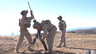 US Marines Live Fire Exercise: 81mm Mortar and LAV-25 Deployment at Pendleton