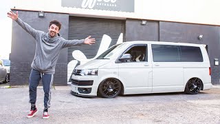 VW CAMPER VAN GETS BAGGED!! - AIR RIDE INSTALL!!