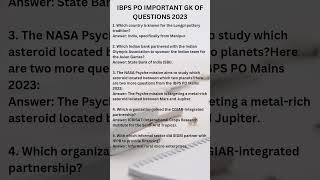 IBPS PO GK QUESTIONS 2023 #ibpspo #ibps #sbipo #sbi #gk #gkquiz #gkshorts #gkquestion #youtubeshorts