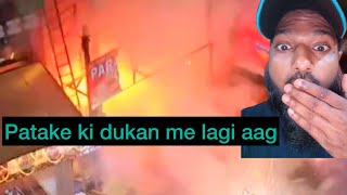 Patake ki dukan me lagi aag 🔥 #viralvideo #diwali me hua nuksan