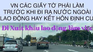 VN các giấy tờ phải có trước khi đi ra nước ngoài lao động hay đi kết hôn định cư