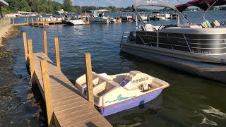 Paddle boating on a busy lake!!!