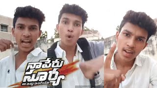 Allu Arjun's Na Peru Surya Na Illu India New Dubsmash || Telugu best Dubsmash Video || Varun Aaryan