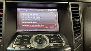 Erasing Stored Navigation Addresses before selling a car. Infiniti FX50 FX35