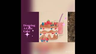 Watercoloring A Cute Cake