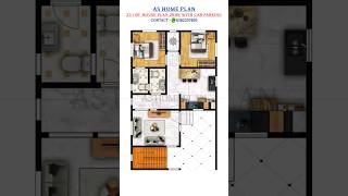 25' by 40' house plan | 25×40 home plan | 2bhk house with car parking #ghar #home #house