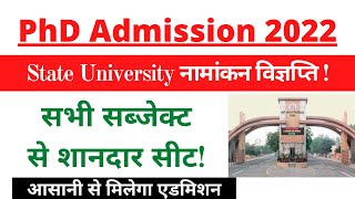 New PhD Admission Notification 2022-23 || State University || #PhD #phdadmission #PHD