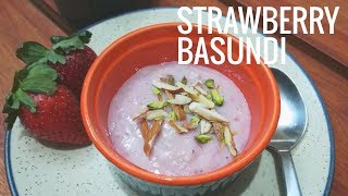 Strawberry Basundi | Basundi Recipe