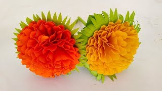 How To Make  Flower with Paper- Making Paper Flowers Step by Step