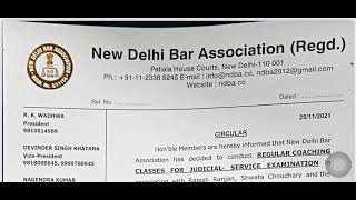 Judiciary Coaching By New Delhi Bar Assocation| Nominal Fee #judiciarycoachingdelhi #judiciary