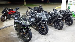 2016 Kawasaki Ninja H2 vs Bren Tuned S1000rr vs Turbo ZX14 vs Other H2's