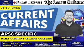 Daily Current Affairs I 28th September I APSC I  Exam Shastra I Mrinmoy sir I