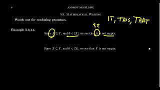 Be Cautious Using Pronouns in Mathematical Writing