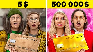 $5 VS $500,000 Family Vacation! Millionaire vs Broke Family on Holidays