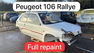 Peugeot 106 Rallye Restoration - Full repaint process