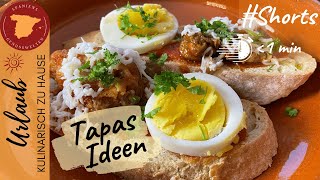 🇪🇸 Kabeljau Muschel Ei Pincho - Tapas #Shorts - Spanische Rezepte unter einer Minute 🇪🇸