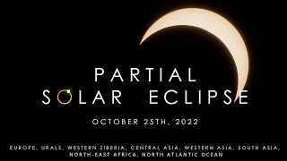 Partial Solar Eclipse of October 25, 2022 in Real-time.