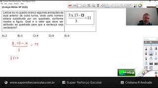MABA CONCURSOS  -  CMSP  -  2022  -  EQUAÇÃO DO 1° GRAU  -  Com prof. Cristiano Andrade