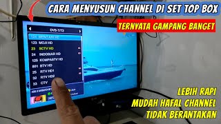 cara mengurutkan nomor channel siaran tv digital di set top box