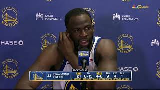 Draymond Green Postgame Interview | Golden State Warriors lose to Los Angeles Clippers 113-112