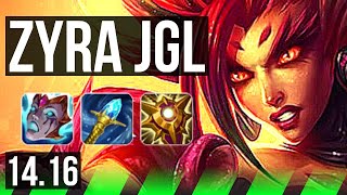 ZYRA vs KHA'ZIX (JGL) | 8/4/20, Rank 10 Zyra, Dominating | NA Challenger | 14.16