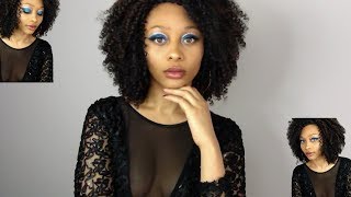 Watch Me Slay this NYX Blue Glitter Holiday Makeup for Dark Skin