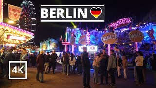 [4K] A walk through a funfair in Berlin | Germany