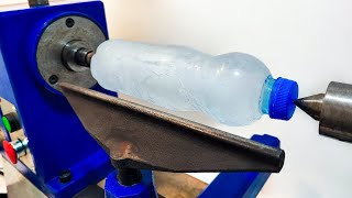 Experiment Lathe Vs Bottle of frozen water