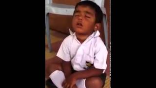 Funny kid sleeping