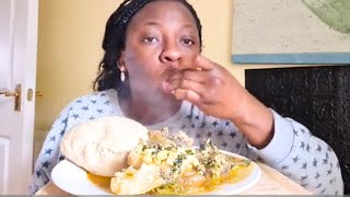 Fufu and soup mukbang