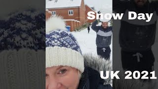 UK snow day!! My husband hit me with a giant snowball #shorts