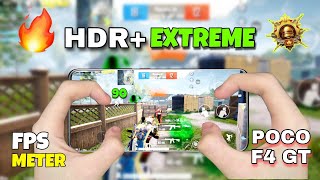 Redmi K50 (POCO F4 GT) 90FPS BGMI GamePlay Test 🔥 4 Finger+Gyro HDR+ EXTRIME Pubg GamePlay