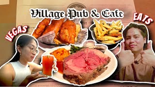 Great CHEAP EATS in LAS VEGAS | PRIME RIB & FISH & CHIPS at Ellis Island Casino | Village Pub & Cafe