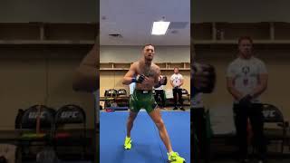 Conor McGregor in the locker room before the third fight with Dustin Poirier.