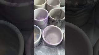 Concrete Vessels for Candles 🕯️ #candlemaking #cement #concrete #candlebusiness #acrylicpaint